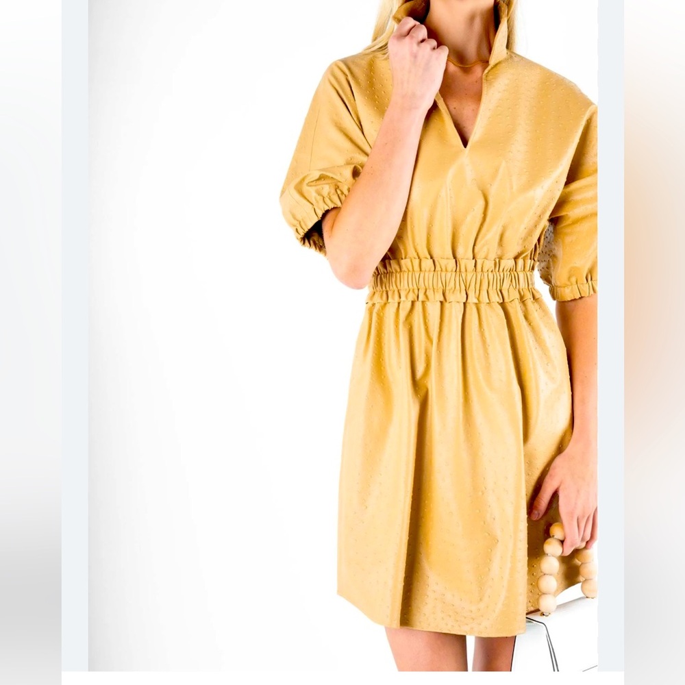 PALMER DRESS - LARK VEGAN OSTRICH LEATHER
